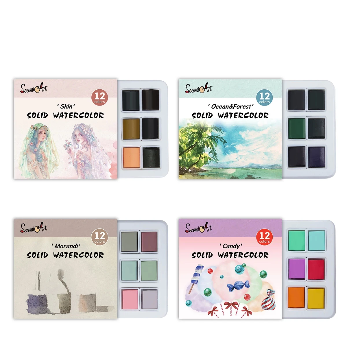 

Набор акварельных красок для рисования, 12 цветов, набор акварельных красок, товары для рукоделия