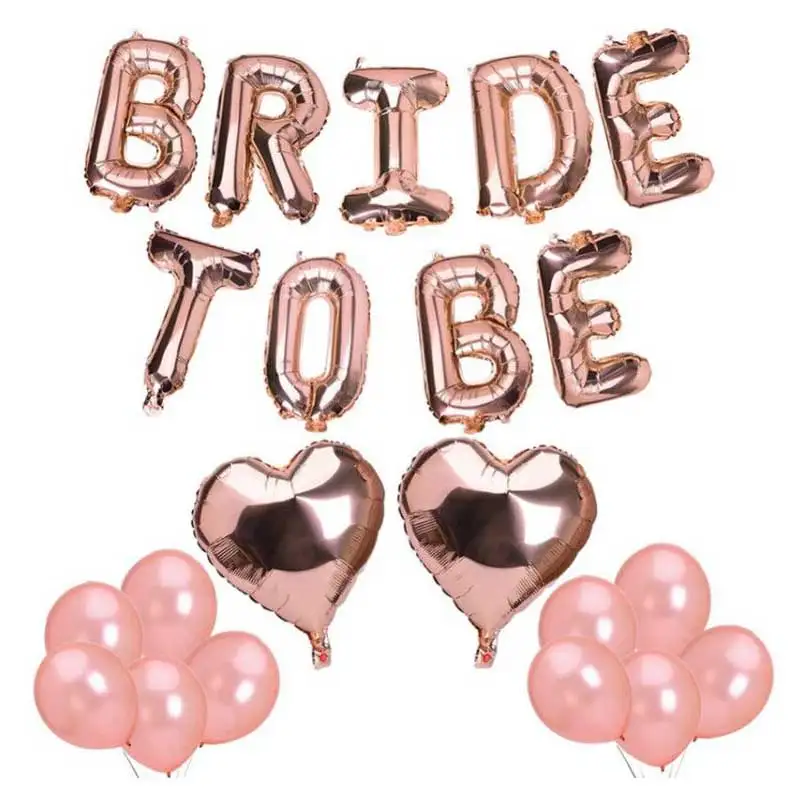 Свадебный душ для невесты 16 дюймов золотые серебряные буквы &quotНевеста быть&quot фольгированные шары
