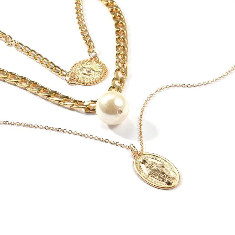 Женское длинное ожерелье с жемчугом в стиле ретро|Ожерелья подвеской| |