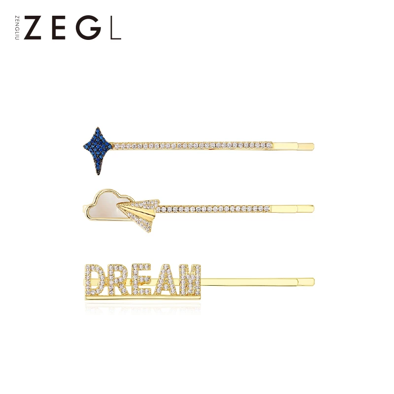 ZEGL дизайнерский бумажный зажим для волос с самолетом женский одним словом модный