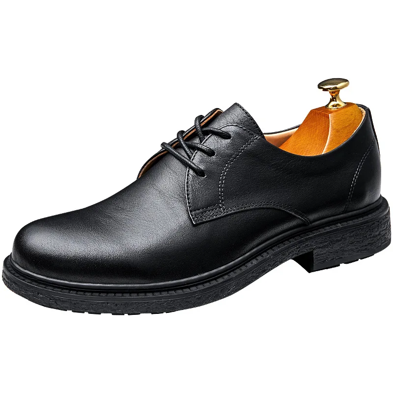 

Genuine Leather Shoes Men Cowhide Lace-Up Business Men Shoes Autumn Winter British Retro Men Shoes Men Fashion High Quality