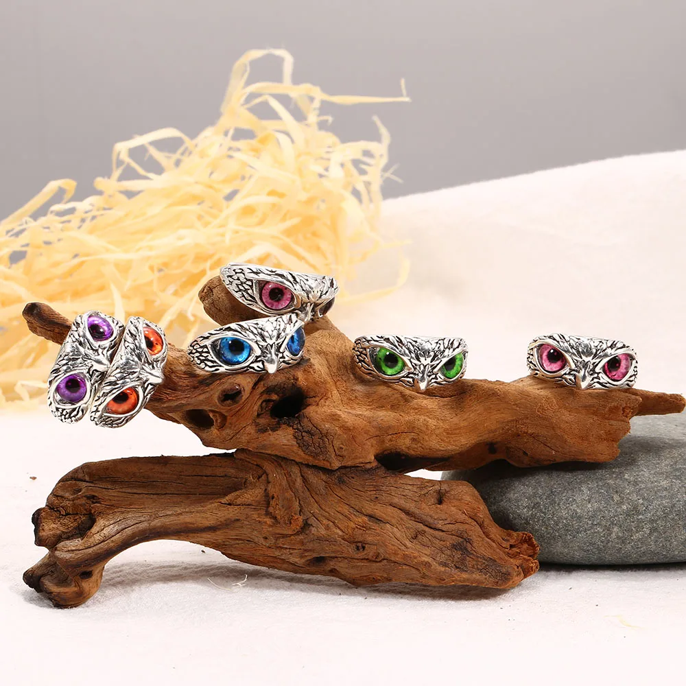 Кольцо с милой маленькой совой для мужчин и женщин амулетное ювелирное изделие в