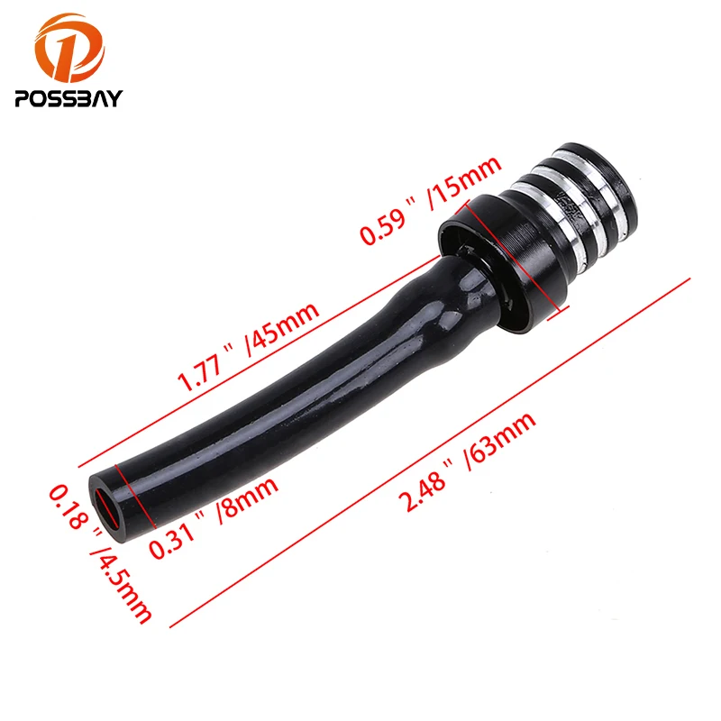 POSSBAY 3Colors Motorcycle Gas Fuel Petrol Tank Caps for Dirt Bike Cafe Racer 2 Way Valve Vent Breathers Pipe Hose Tube | Автомобили и