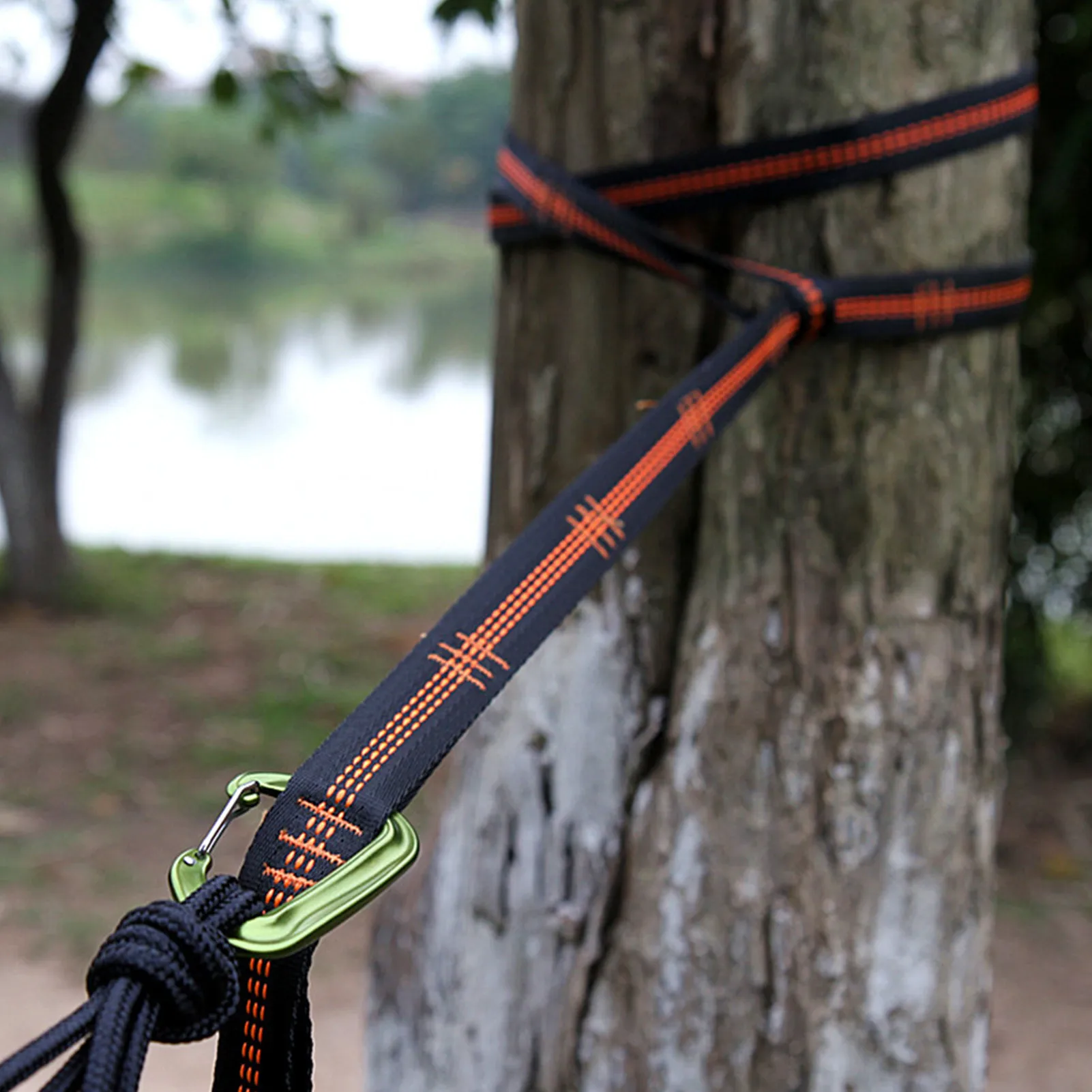 

2pcs/ Set Hammock Straps Rope Belt Adjustable Tree Hanging Plane Spare Part 1000KG Load Yoga Outdoor Camping Hammock With Buckle