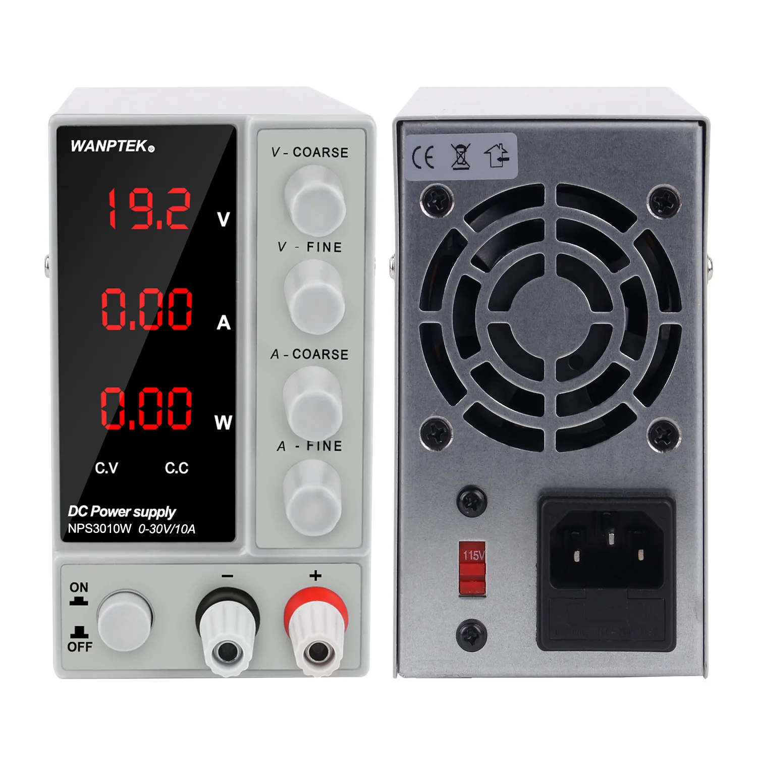 Wanptek DC лабораторный Регулируемый источник питания Lab 30 в 10A 5A импульсный источник питания стабилизаторы напряжения 30 В DIY