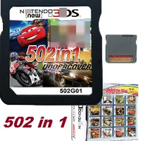 newpka racing album 502 games in 1 nds game pack card super combo cartridge for nintend nds ds 2ds new 3ds