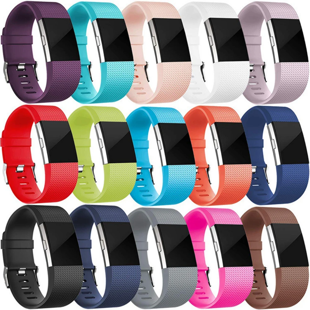 19 цветов браслет для Fitbit Charge 2 наручный ремешок Смарт часы мягкий силиконовый