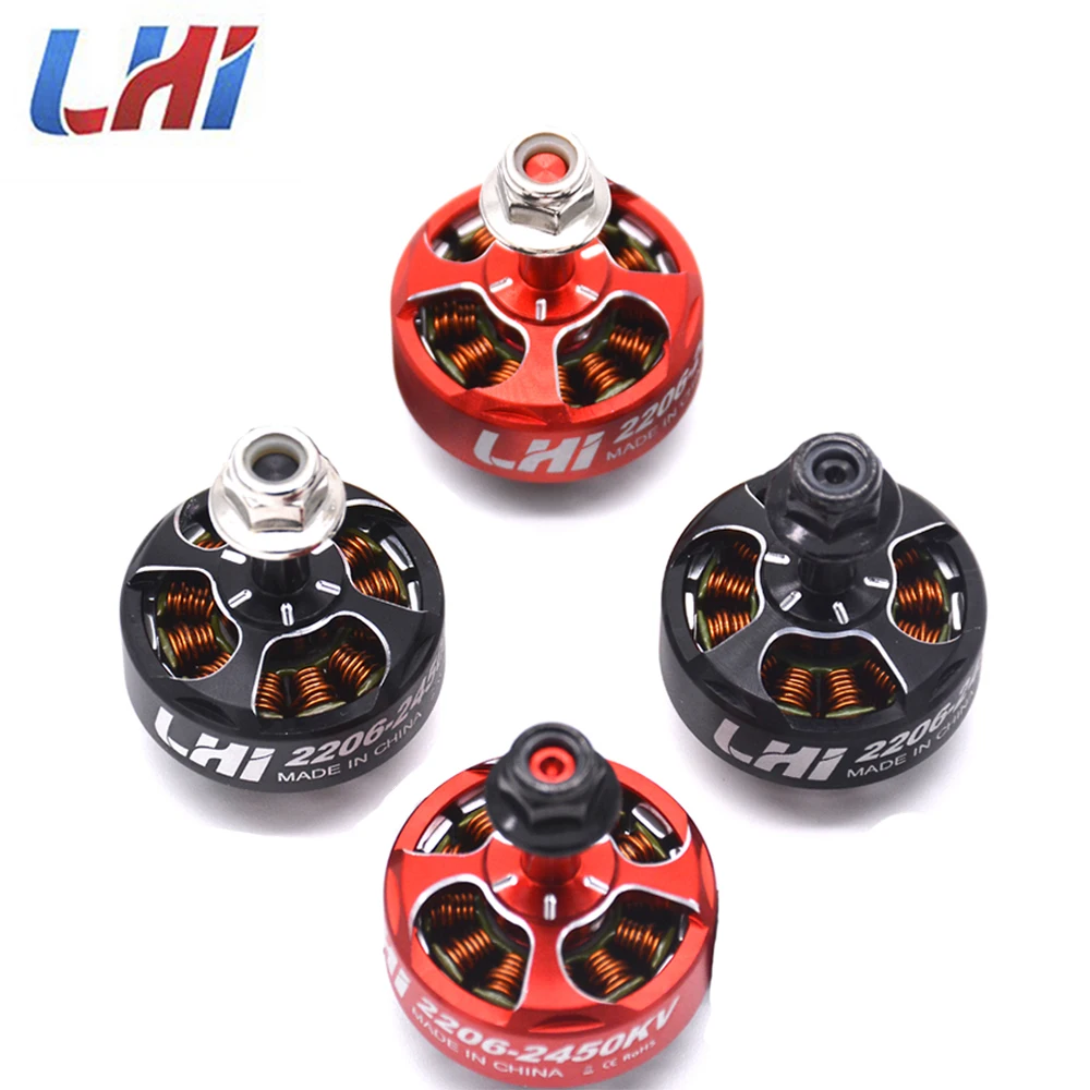 4 шт./лот LHI RS2206 2205 2204 2450KV CW/CCW бесщеточный двигатель использование для 20A ESC BLHeli_S fpv
