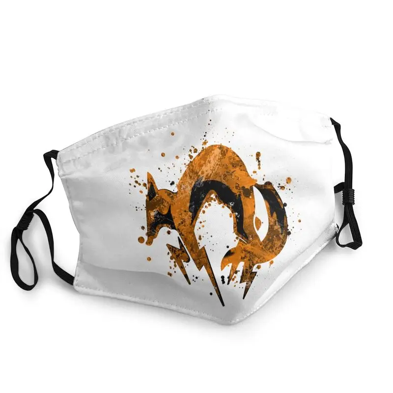 

Маска маска для лица унисекс, стирающаяся маска с логотипом лисы и лисы, пылезащитный чехол для видеоигр, подарок, металлическое снаряжение