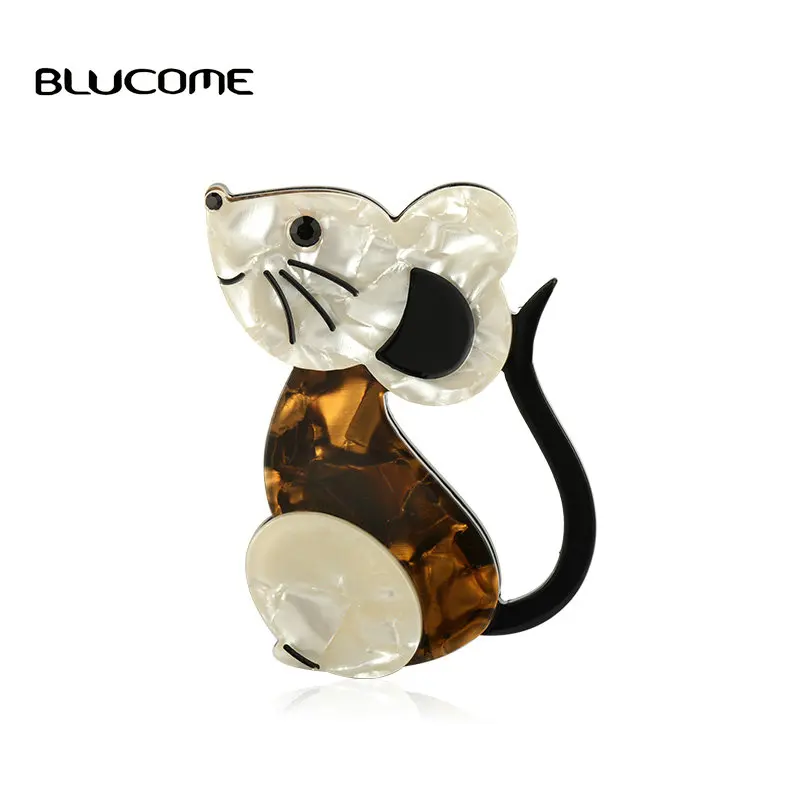Blucome яркая акриловая брошь в виде мыши украшения для женщин и девочек
