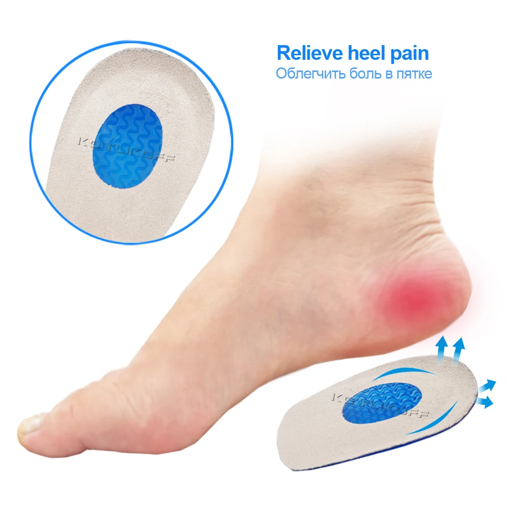 KOTLIKOFF Silicone Gel Heel Spur Pad For Foot Plantar Fasciitis Achilles Tendonitis Care Pain Relief Insole Inserts Foot Care