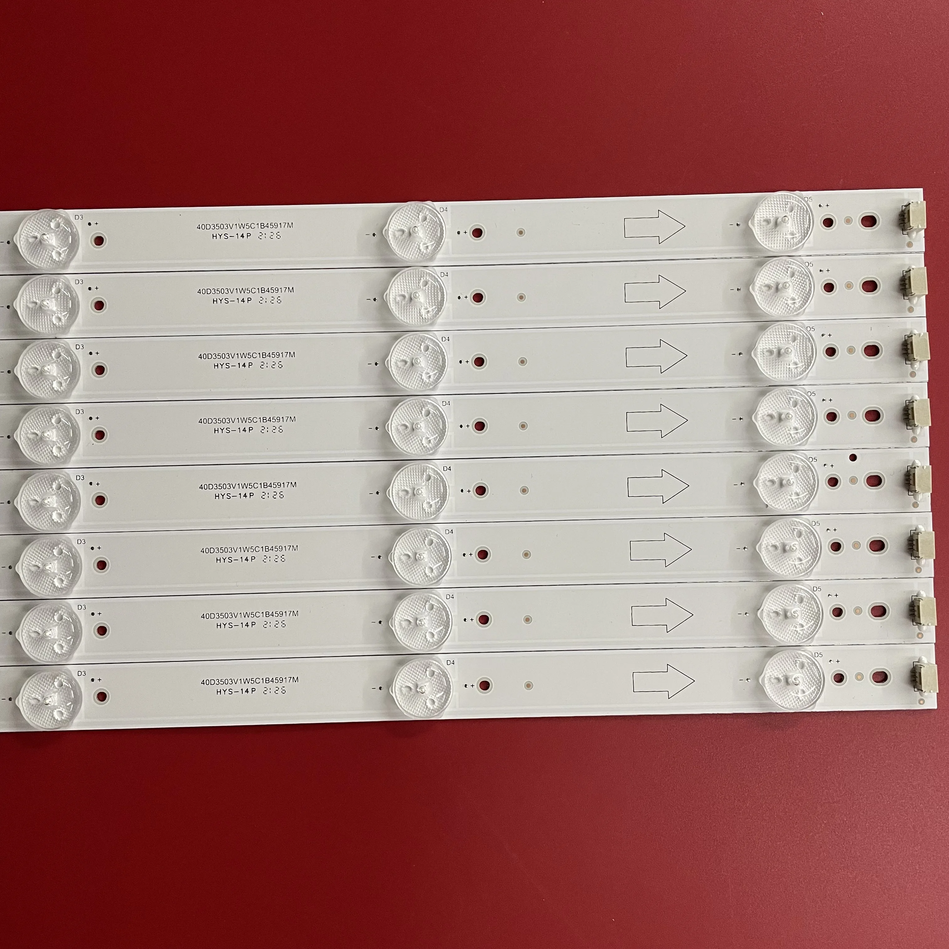 

8pcs LED Backlight strip 5lamps 40-LB4310-LBF2XG for TCL L43F3380E L43F3300B L43F3300-3D L43F3390A-3D screen LVF430SSTM