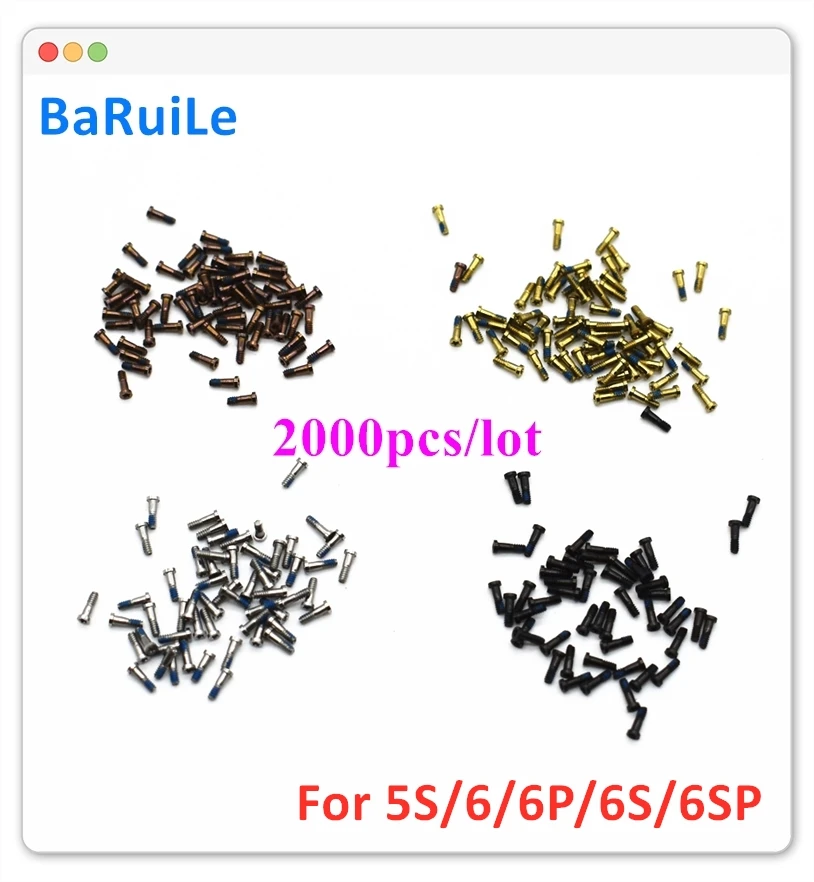BaRuiLe 2000 шт. винт с нижней резьбой для iPhone 6S 6 Plus 7 7P коннектор док-станции Torx
