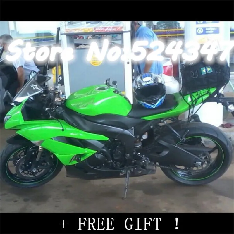 

Комплект обтекателей ABS для Kawasaki NINJA ZX-6R 09-12, 2009, 2010, 2011, 2012, ZX6R, 09, 10, 11, 12, зеленый обтекатель для мотоцикла, Новинка