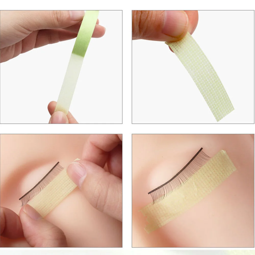 

10 Pcs/Set Eyelash Tape Breathable Non-Woven Green False Eyelash Patches For Building Extension Makeup Paper Under Eye Pads