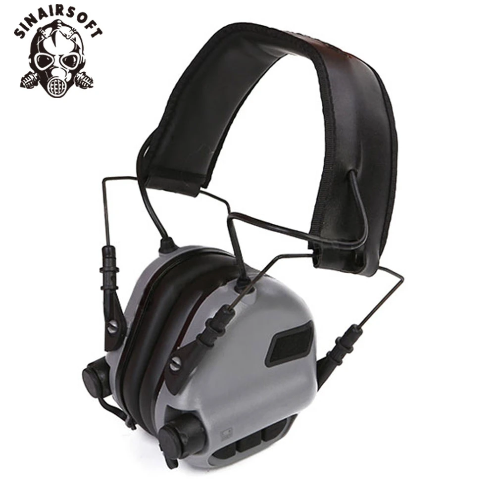 Hot Black Electric Tactical Head-mounted Earmor Hearing Protection Headphones For Paintball Hunting Shooting Accessories