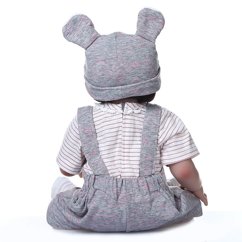 48 см полный корпус мягкий силиконовый реалистичный гибкий bebe Кукла reborn baby