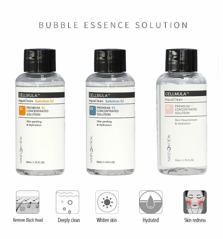 100% South Korea Imports Aqua Facial Serum Hydra Facial Serum Aqua Clean Solution Aqua Peel Concentrated Solution 50ML