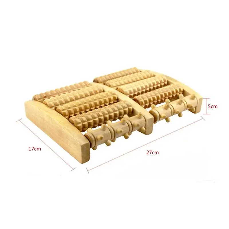 

Five-row foot roller massager with wooden nails foot foot wooden massager massage massage P8Q4