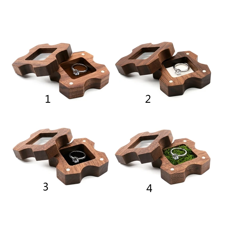 Мини-органайзер для ювелирных изделий коробка обручальных колец Дорожный Чехол