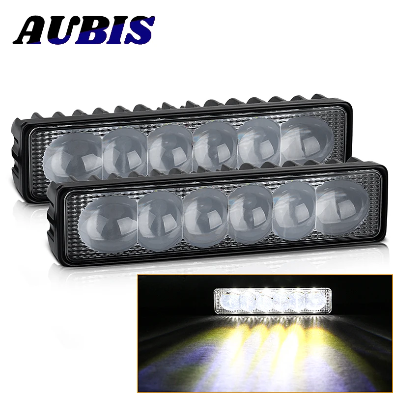

New LED Headlights 18W For Auto Motorcycle Truck Boat Tractor Trailer Offroad Working Light 6 LED Work Lamp Spotlight Light 6D