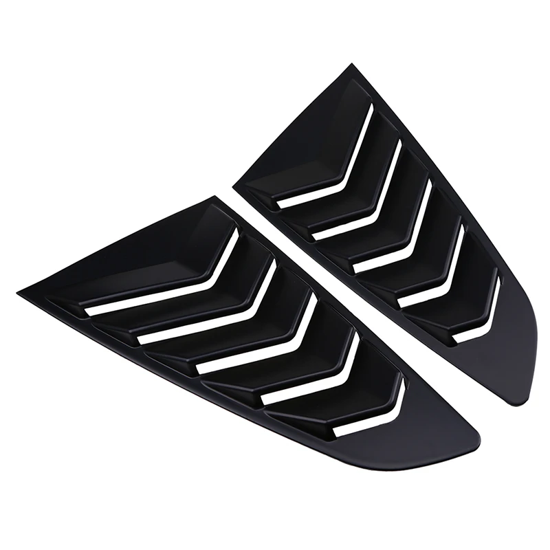 POSSBAY Imitation Carbon Fiber 1/4 Quarter Side Window Scoop Louvers Cover Vent for Ford Mustang Fastback 2015-present | Автомобили и