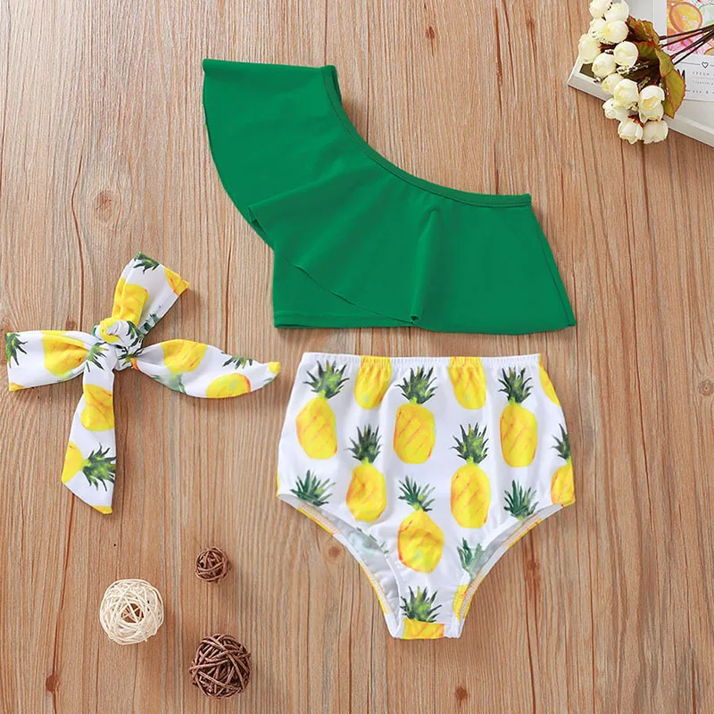 

Malapina Toddler Girls Swimsuit Set Children Lemon Print Yellow Suit Kids Swimwear Summer Beach Clothes