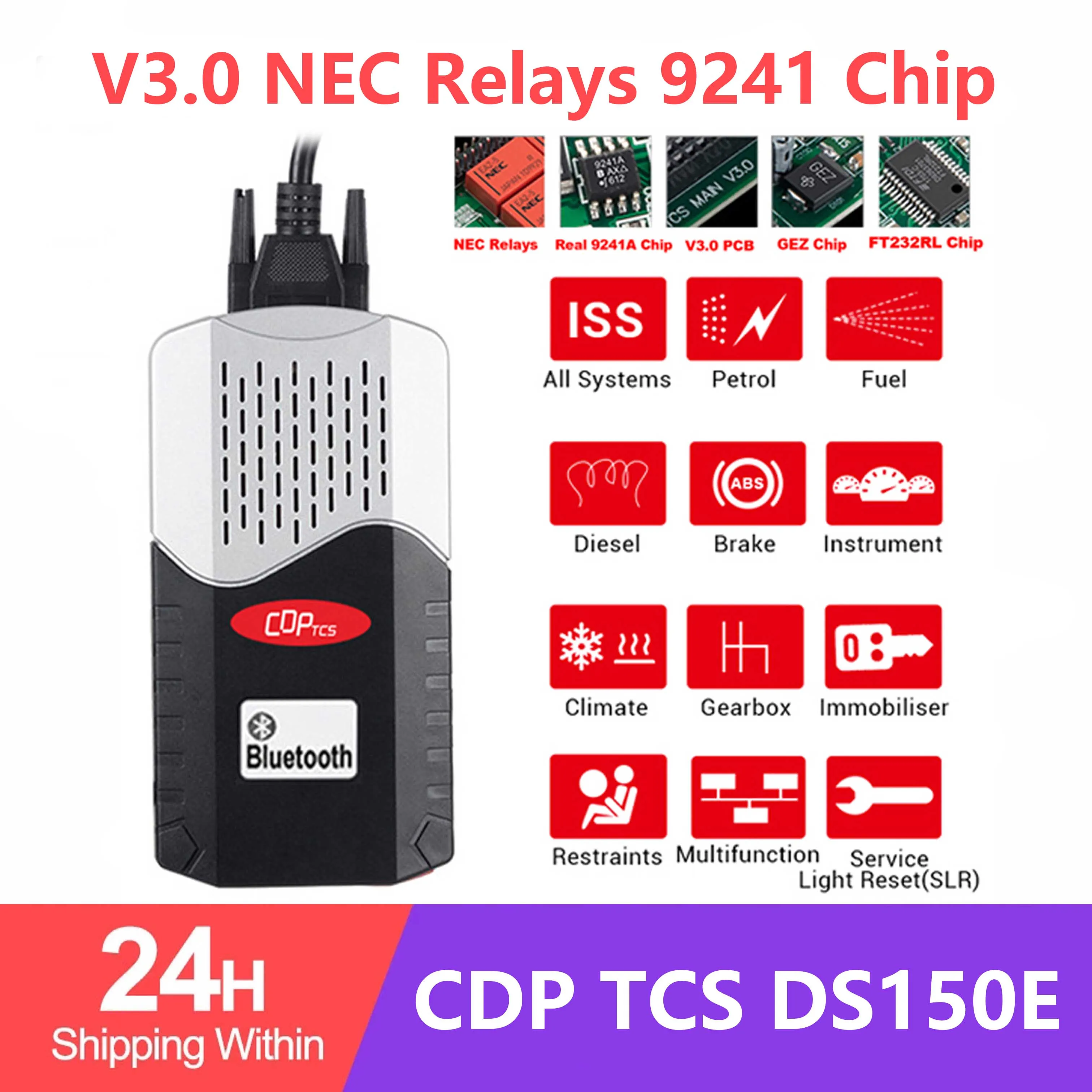 CDP TCS multidiag pro + Bluetooth USB 2016 1 keygen V3.0 NEC Реле obd2 сканер для автомобилей и грузовиков OBDII