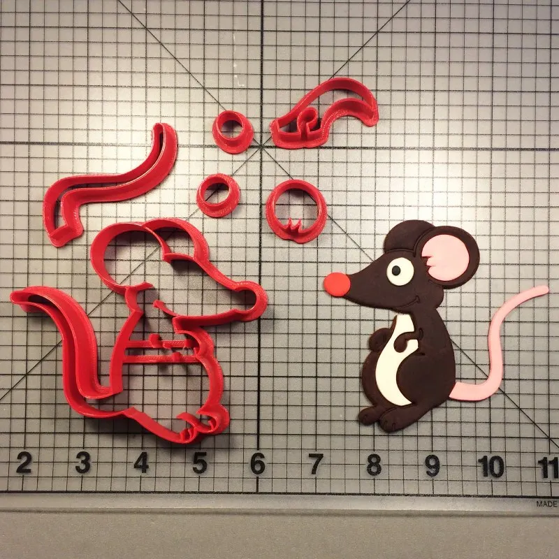 Детская потайная мышь Rhyme в виде животных милая силуэт помадки резаки форма для