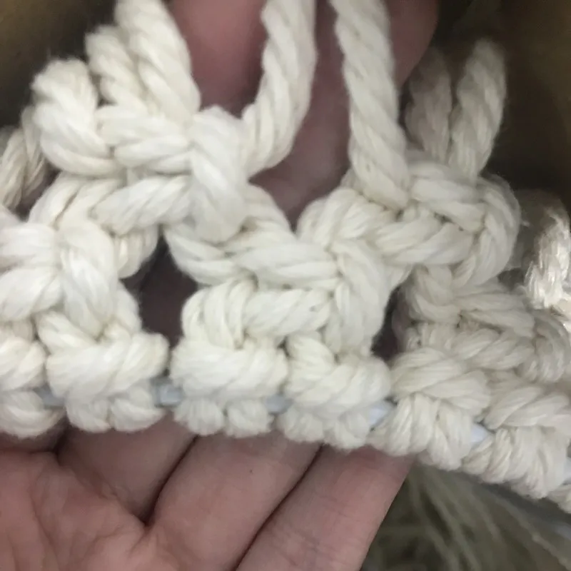 Чехол для лампы ручной работы плетеный хлопковый шнур двухслойный светильник в