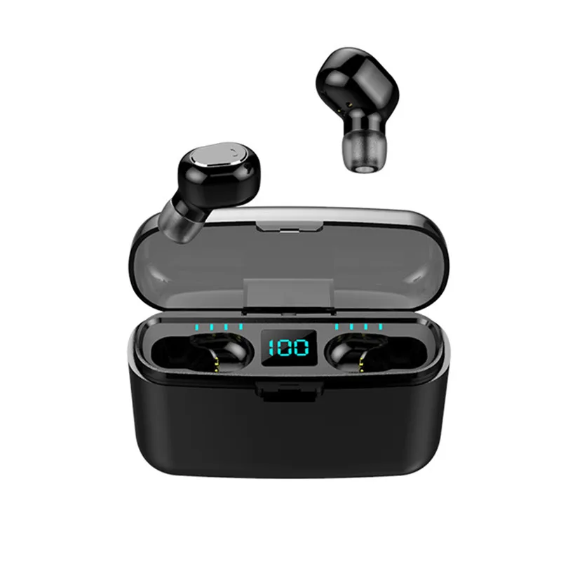 M8W светодиодный цифровой Дисплей наушники вкладыши TWS с Беспроводной сенсорный