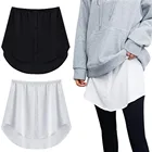 Съемная нижняя юбка рубашки удлинители Регулируемый слойный фальшивый Топ мини-юбка женская фальшивая рубашка свитер удлинитель подол