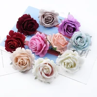 10 pieces 6cm rose head artificial flowers home decoration accessories scrapbooking candy box brooch wedding bridal accessories