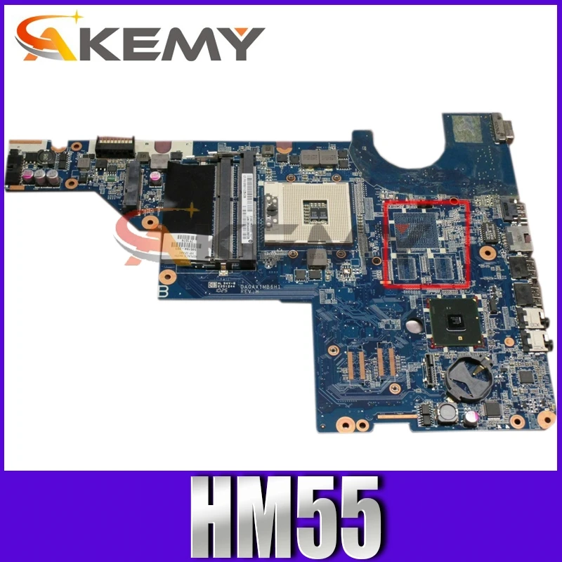 

Материнская плата AKemy 595184-001 595184-501 для ноутбука HP плитки CQ42 CQ62 G42 G62 DA0AX1MB6F0 DA0AX1MB6H1 HM55, материнская плата PGA989