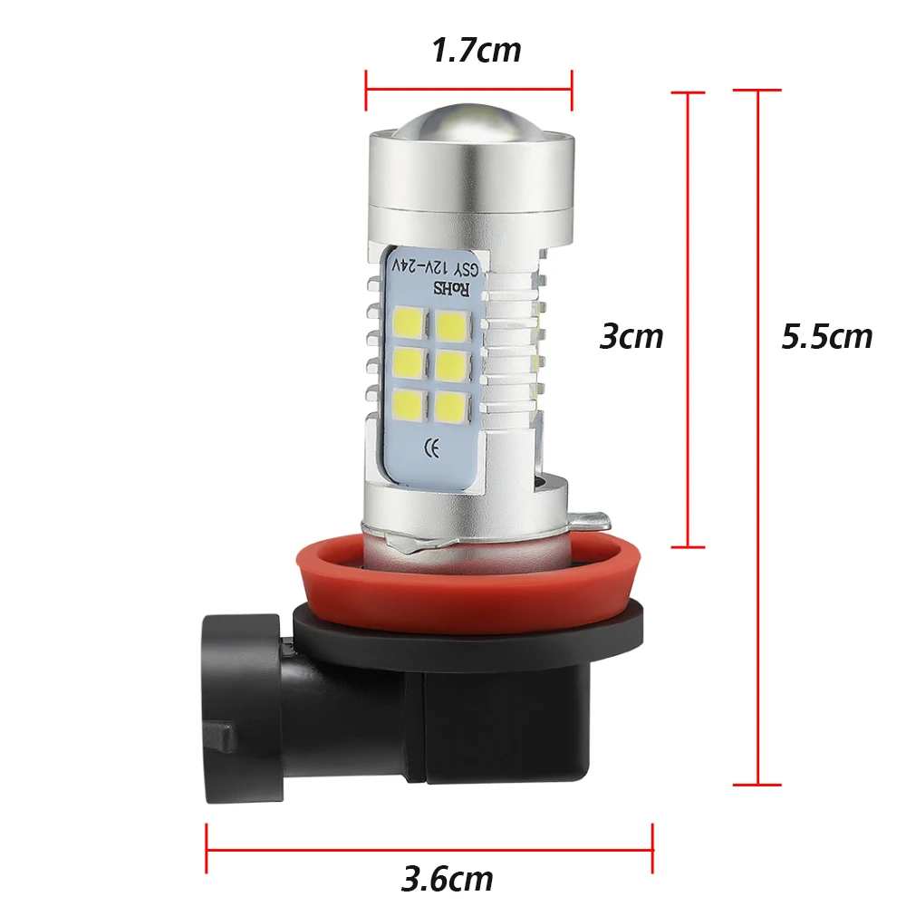 Пара H11 CREE COB светодиодный 6000K Ультра белые супер яркие противотумансветильник