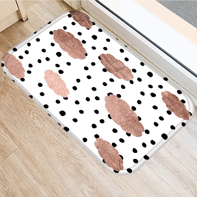 1 шт. розовый Золотой геометрический Придверный коврик с цветочным узором ковер