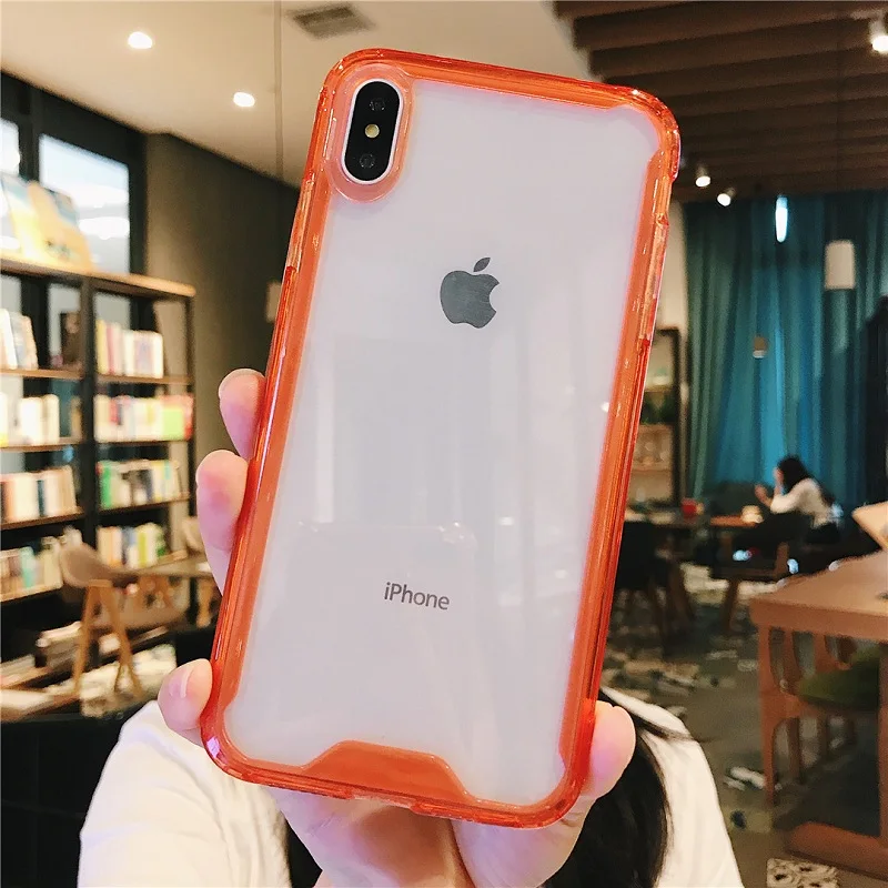 as picture Роскошный чехол для iPhone X XR XS Max 7 8 Plus мягкие ТПУ прозрачные телефонные чехлы противоударный Прозрачный чехол для iPhone 6 6s розовый - Цвет: as picture