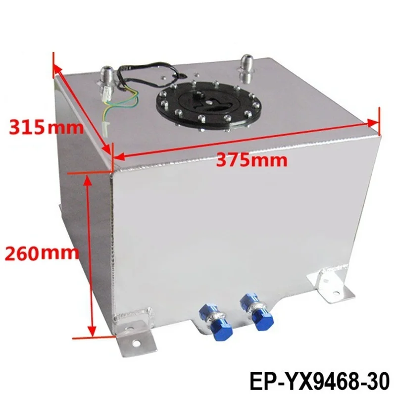 8 GALLON 30LSILVER COATED ALUMINUM RACING/DRIFTING FUEL CELL GAS TANK+LEVEL SENDER HU-YX9468-30 | Автомобили и мотоциклы