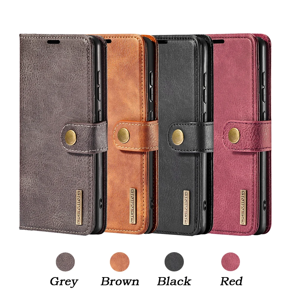 

Luxury Leather Wallet Case For iPhone 12 Mini 11 Pro XS Max XR X 8 7 6 6s Plus 5 5s SE 2020 Card Flip Removable Phone Bags Cover