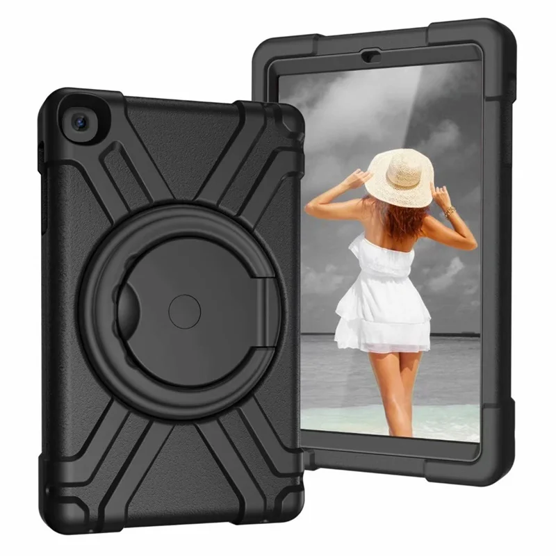 

Case For Samsung Galaxy Tab A 2019 10.1" SM-T510 SM-T515 2019 case 360 Rotating Shock Proof Heavy Duty Silicone Stand case