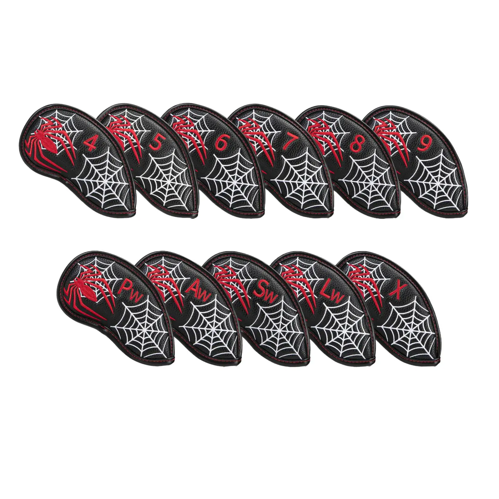

11 Piece Golf Club Iron Headcover With Embroidery Number Set For All Irons Hybrid Putters Protector Wedges Covers Golfer Gifts