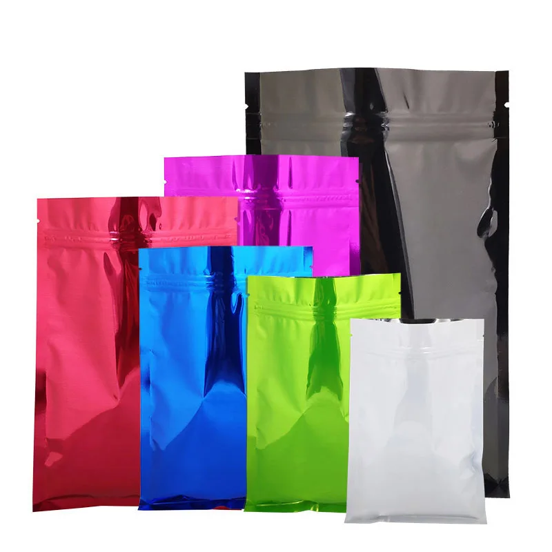 Мульти размер 100 шт майлар ziplock сумки фольги небольшой замок типа молния