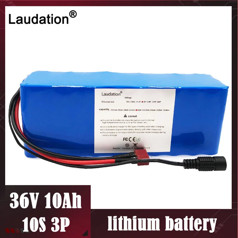 Laudation 36 V 10ah литиевая батарея 10S 3P вольт 18650 перезаряжаемая для смены велосипедов