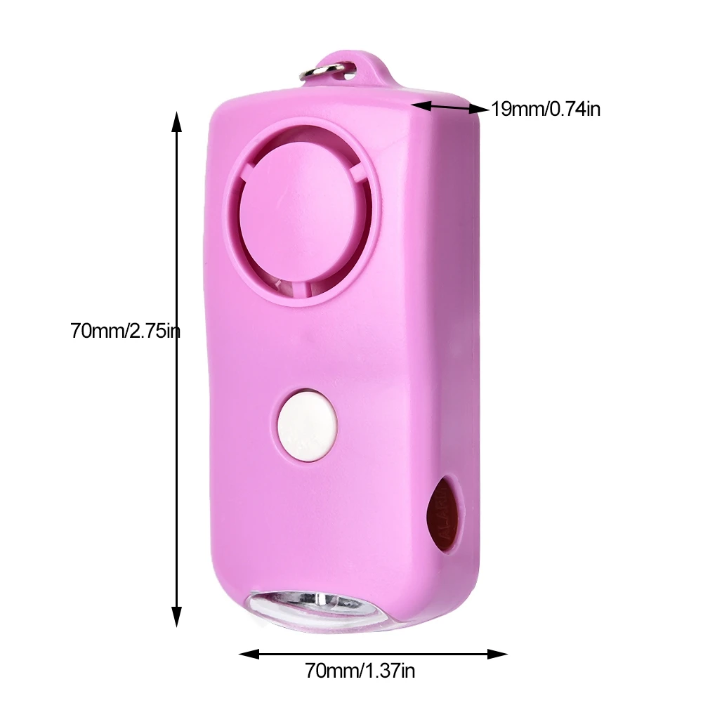 Girl Child Personal Security Alarm Self Defense 120db Elderly Keychain with LED Light Supplies | Безопасность и защита
