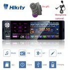 Плеер Hikity MP5, 1 Din, 4,1 дюйма, Bluetooth, изменение логотипа автомобиля, USB, MP5, RDS, стерео, AM, FM, радио, Поддержка рулевого управления, микрофон
