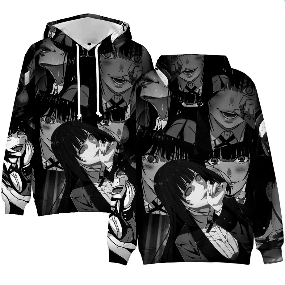 Мужская Толстовка Пуловер Новый Аниме Kakegurui косплей костюм 3D мужская джабами