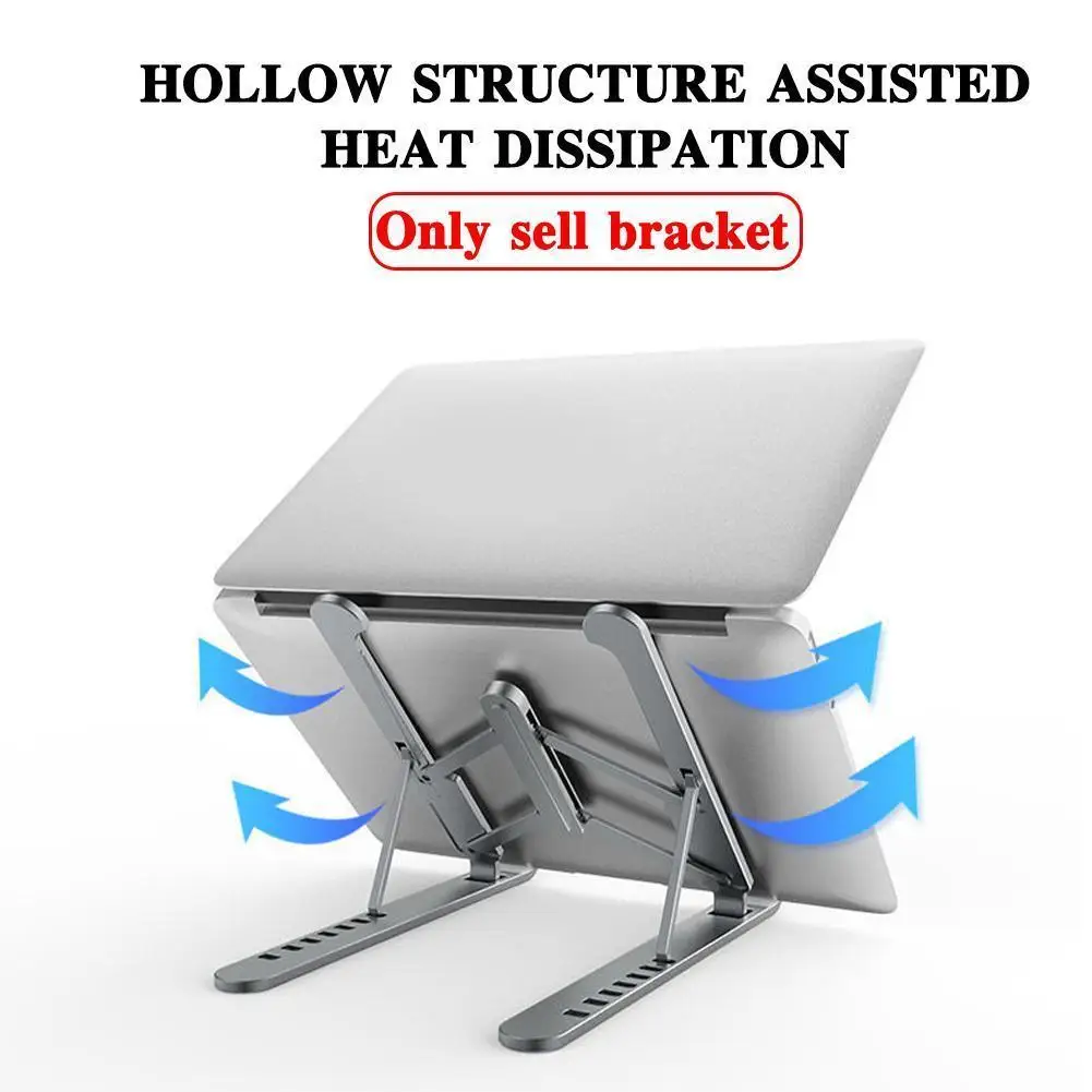 

7Holes Djustable Foldable Laptop Stand Non-Slip Desktop Laptop Holder Notebook Cooling Pad Stand For Macbook Pro Lenovo DELL HP
