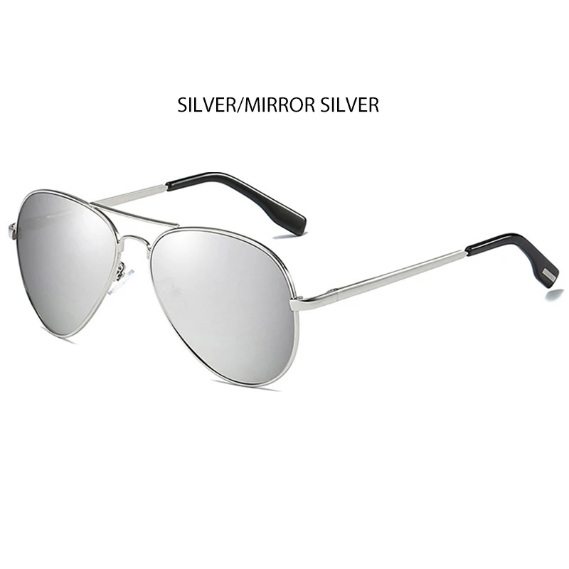 Silver Silver FUQIAN, Классические поляризованные солнцезащитные очки пилота, мужские Модные металлические солнцезащитные очки, крутые черные солнцезащитные очки для вождения, UV400 - Цвет линз: Silver Silver