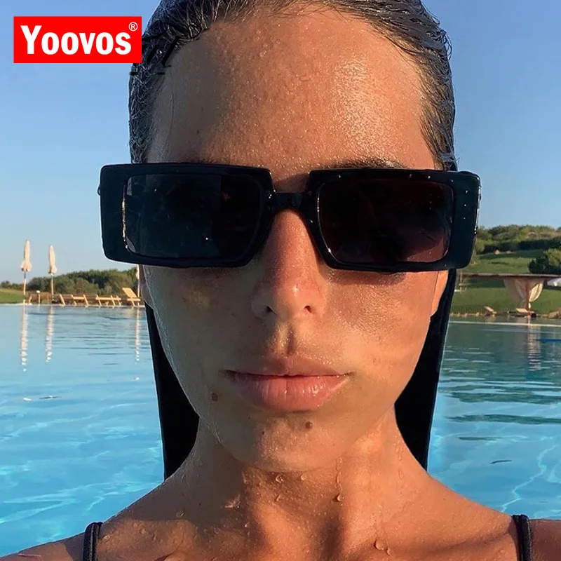 

Yoovos 2021 Солнцезащитные очки женские квадратные очки женские роскошные Брендовые очки для женщин/мужчин винтажные очки женские очки