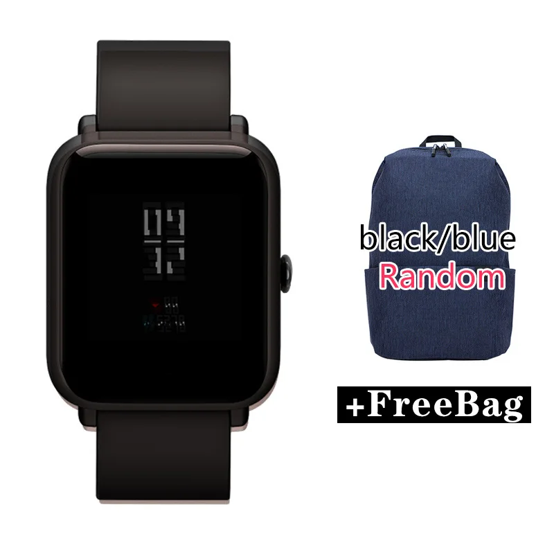 Bip-Lite-Black-bag Умные часы huami xiaomi Amazfit Bip Lite, умные часы Huami Amazfit, Bluetooth 4,0, пульс, 45 дней, батарея - Цвет: Bip-Lite-Black-bag